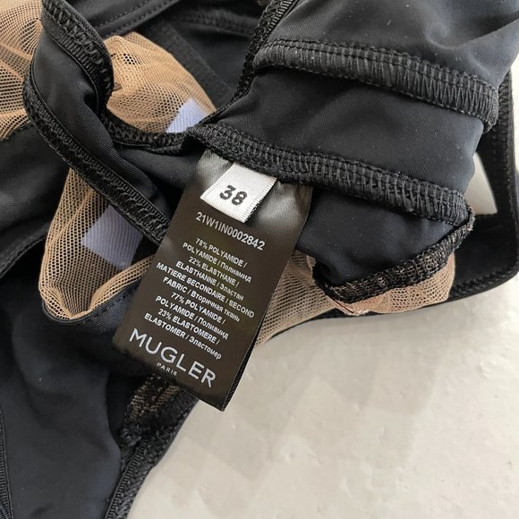 MUGLER Reflective Illusion Mesh Sports Bra - Picture 4 of 6